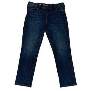 Kut From The Kloth Jeans Women Sz12 32x27 EMMA Straight Leg Med Rise Dark Wash